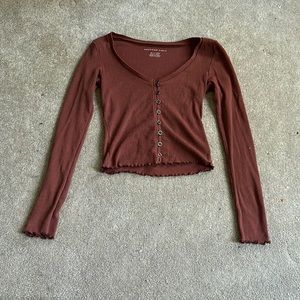 AE XS button down long sleeve